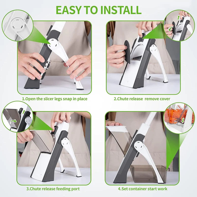 Adjustable Vegetable Slicer & Mandoline Cutter