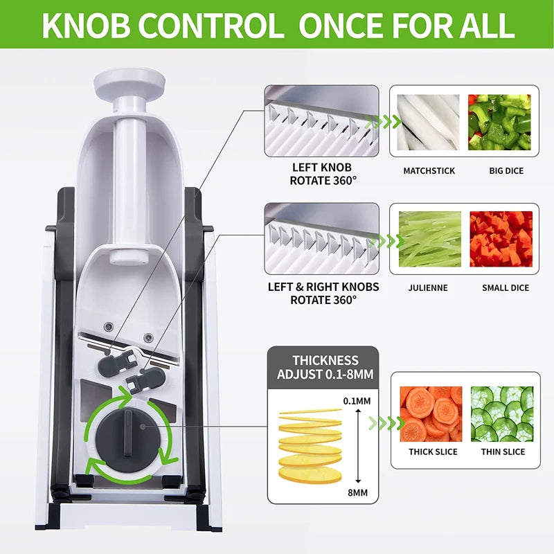 Adjustable Vegetable Slicer & Mandoline Cutter