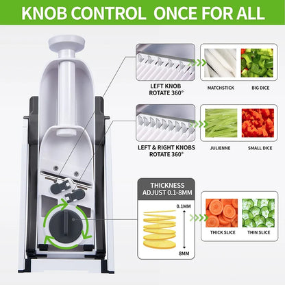 Adjustable Vegetable Slicer & Mandoline Cutter